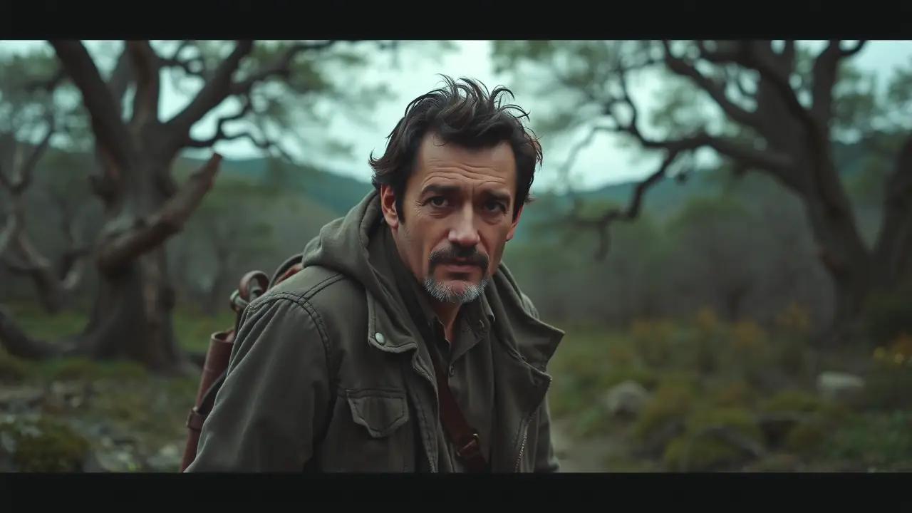 Un solitario protagonista lucha en la naturaleza desolada