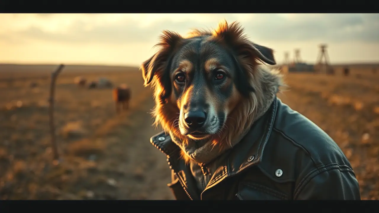 Un perro pastor blanco transmite melancolía rural