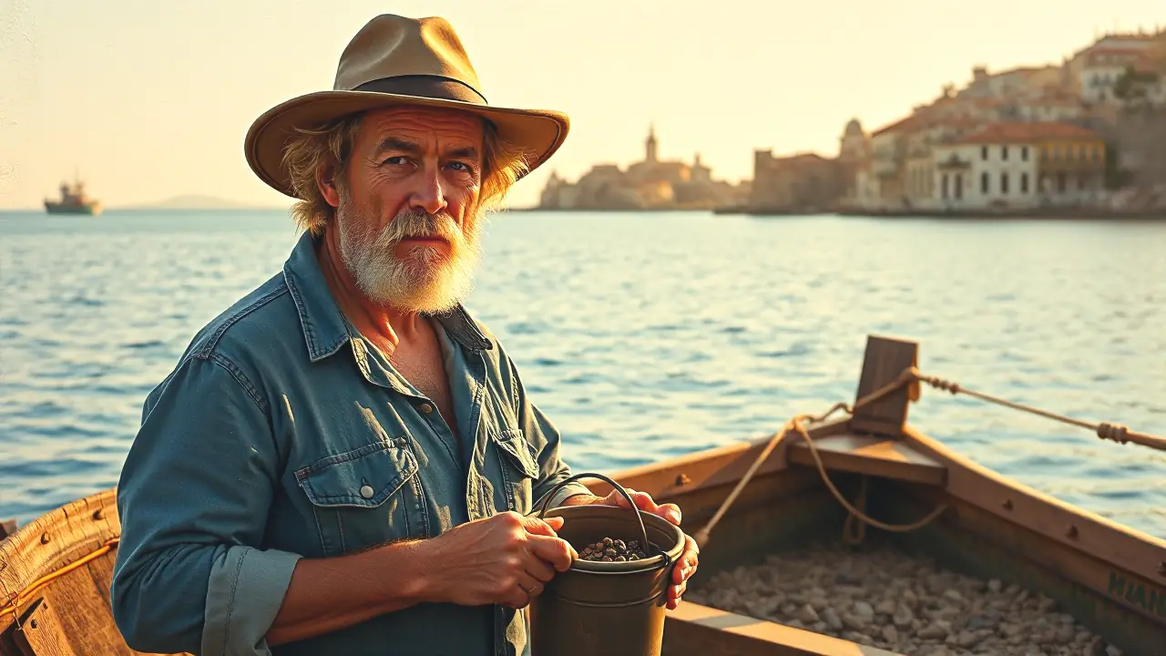 Un pescador español captura la luz dorada