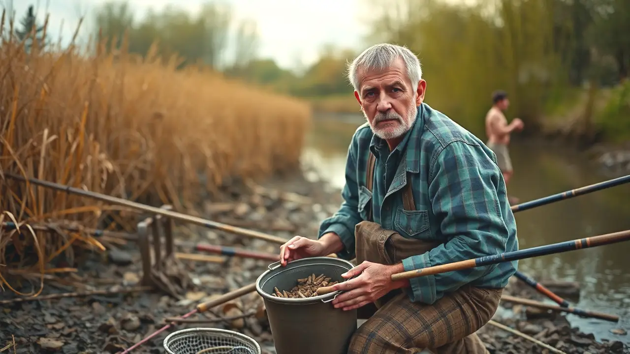 Fotógrafo captura pescador español en río