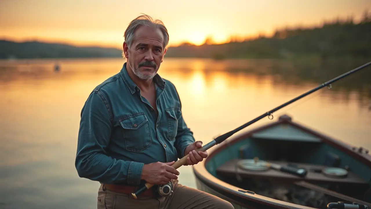 Un pescador español captura la luz crepuscular