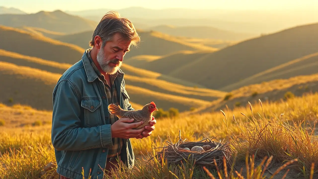 Polluelo Perdiz: Guía para Aumentar la Supervivencia del Pollo Perdiz 3 Un hombre español observa la naturaleza con esperanza