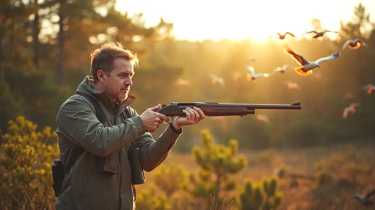 Reclamos Zorzal Decathlon: Equipamiento Ideal para Caza 2 Un cazador caucásico busca aves en la España rural