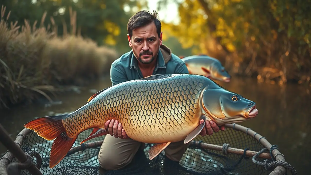 Un pescador español captura un enorme pez