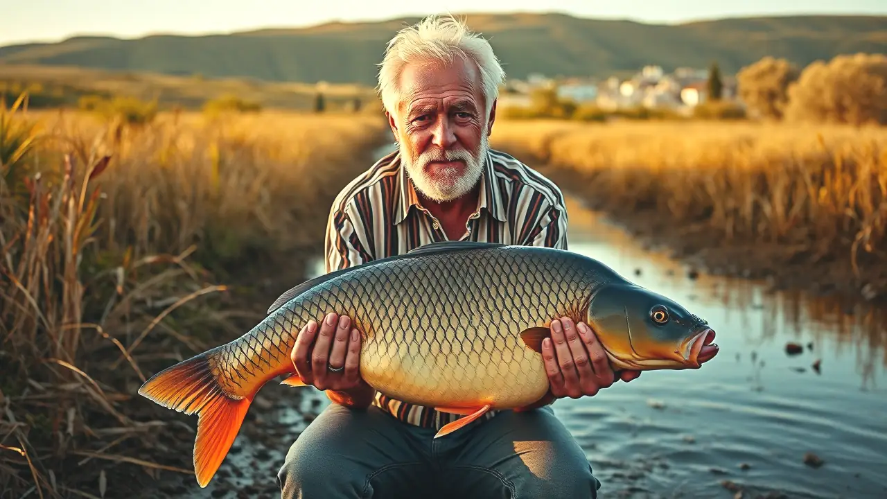 Un pescador español captura un gran pez