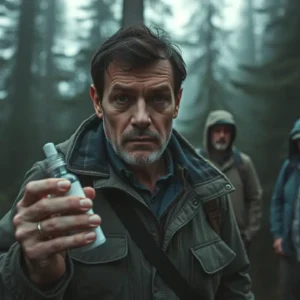 Un científico observa el bosque en silencio