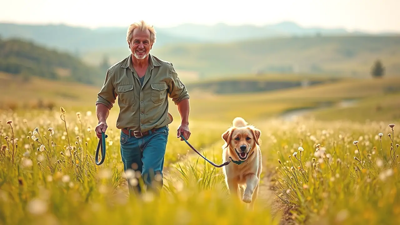 SEPRONA: ¿Puedo llevar a mi perro suelto por el campo? 4 Un hombre y su perro corren libres
