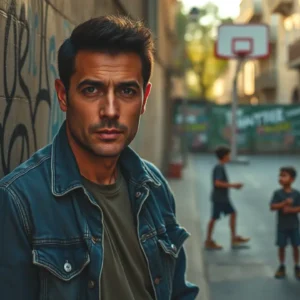 Un hombre melancólico observa la calle barcelonesa