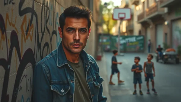 Un hombre melancólico observa la calle barcelonesa