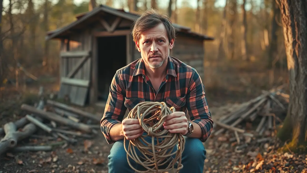 Un hombre robusto captura la esencia rural