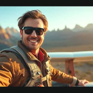 Un piloto solitario disfruta la libertad en vuelo