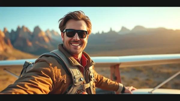 Un piloto solitario disfruta la libertad en vuelo