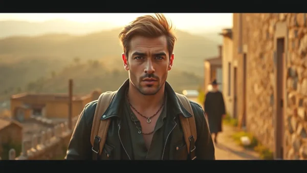 Un hombre pensativo observa la España rural